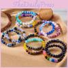 Handmade Natural Stone Jewelry Good Luck Tiger Eye Elastic Beaded Bracelet For Women