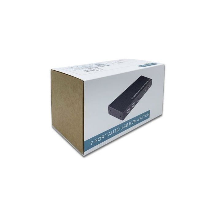 KVM-svitsj - AISENS - HDMI 4K 60Hz - 1U - 2 PC-er - Strømforsyning inkludert - Svart