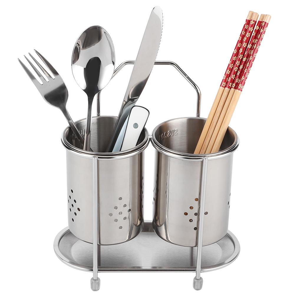 Stainless Steel Cutlery Holder Drainer Storage Chopsticks Spoon Fork Organizer Stainless Steel Cutlery Holder Drainer Storage Chopsticks Spoon Fork Organizer