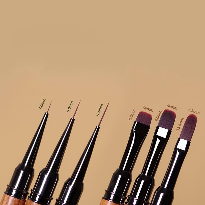 Dual End Nail Glue Phototherapy Pen Uv Gel Brush Acrylic Nail Art Painting Pen Liner Brush Extension Gel Manicure Brushes Tool