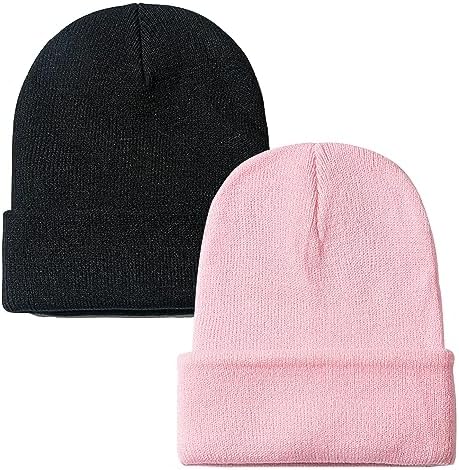 Rosoz Unisex Winter Beanie Cuffed Knit Skull Cap for Men and Women