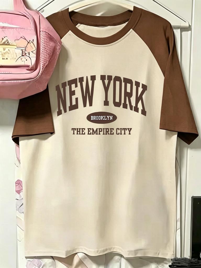 Fashion Brooklyn New York Streetwear T-shirts Women Girl 90s T Shirt Short Sleeve T Shirts 90S Women's Clothing Top Tee Summer