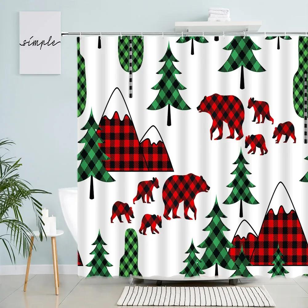 Kreatywne Zasłony Prysznicowe Camper Słoneczniki Czarno-Biała Krata Buffalo Ciężarówka Akwarelowe Kwiaty Zasłona Materiałowa do Kąpieli Dekoracja Łazienki