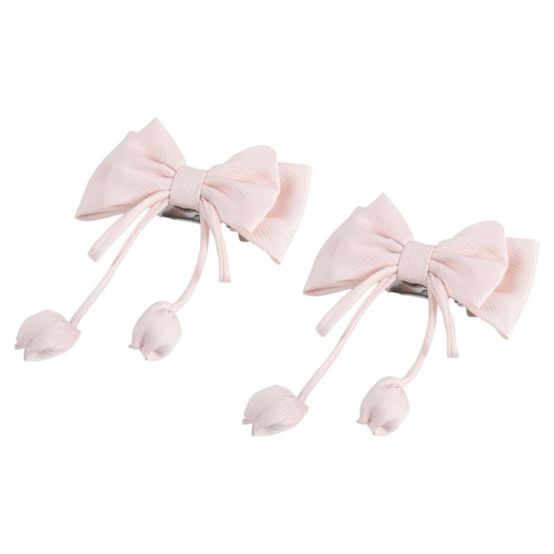 

Pack of 2 Curtain Tiebacks Buckles Elegant Rose Bowknot Window Drapery Holdbacks Clips for Weddings Home Bedroom Decors абрикосовый