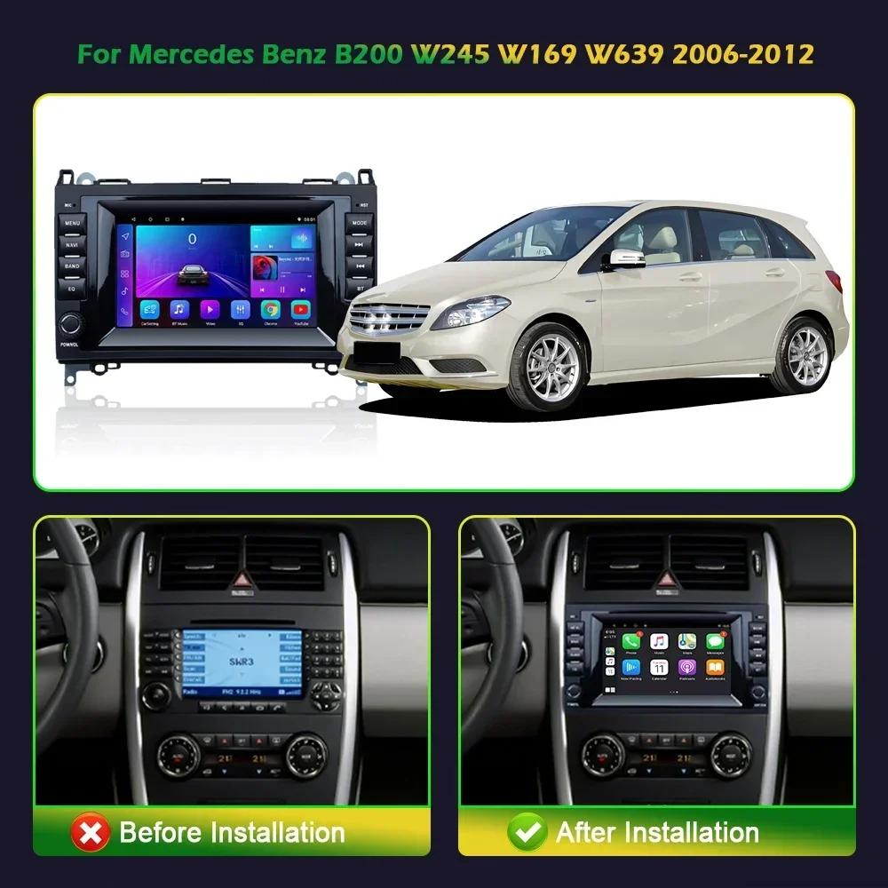 7inch Screen For Mercedes Benz B200 W245 W169 W639 2006-2012 Multimedia GPS Car Radio BT WiFi Android Navigation Carplay Stereo