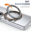 For Samsung Galaxy Z Fold6 5G Case Magnetic Kickstand Clear PC Phone Cover with HD Screen Film