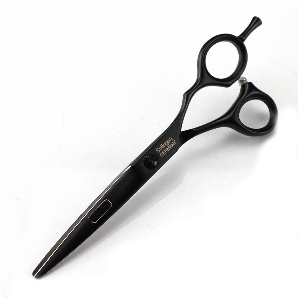 6.0" DLB-01 Black Hua Er Hairdressing Scissors - Barber Straight Shears for Bangs