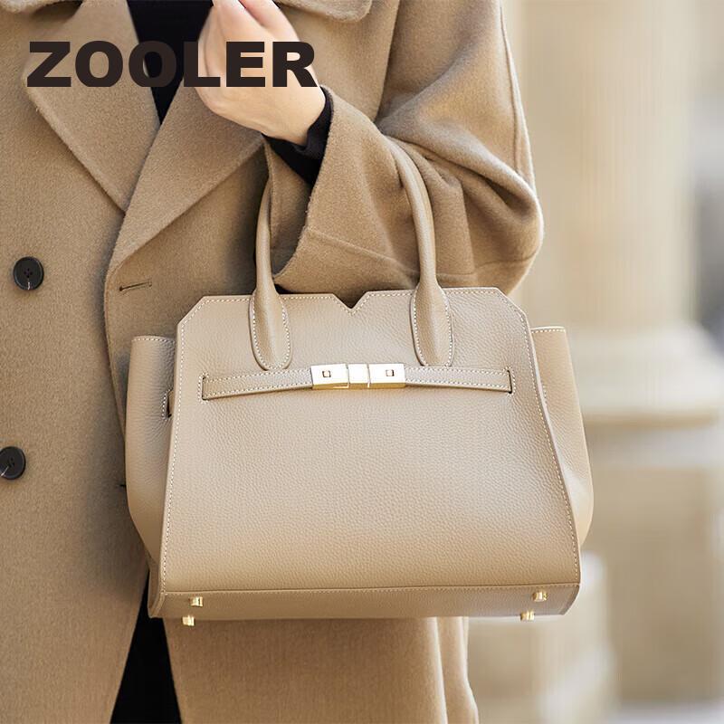 ZOOLER Women's Handbag, Top-Grain Leather, Tote Bag, Commuter Crossbody Bag