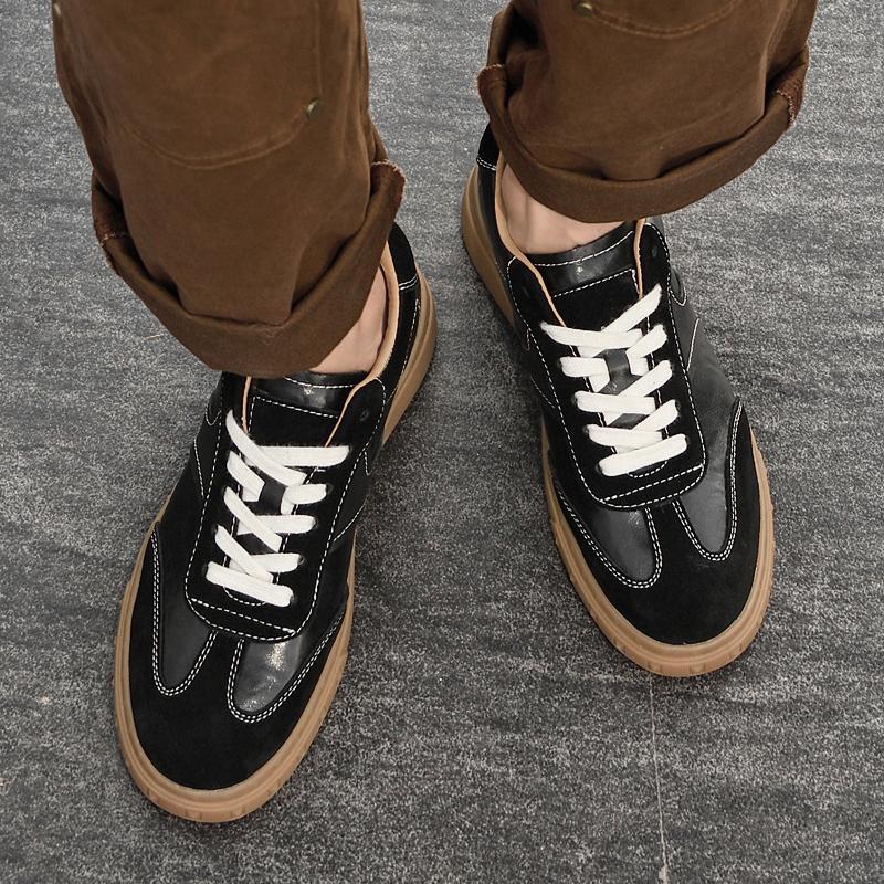 Mode 2024 Neue Luxus-Casual-Sneaker Komfort Sportliche Flats Herrenschuhe Vielseitige Outdoor-Wanderschuhe Echtes Leder Herrenschuhe