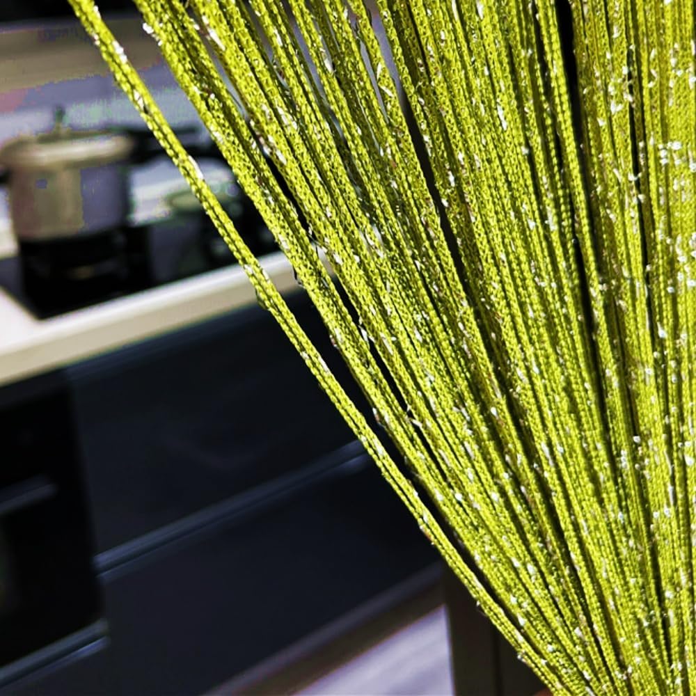 Ave Split Decorative Door String Curtain Wall Panel Fringe Window Panel Drapes Room Divider Blind Divider Tassel Screen Home 100cm*200cm