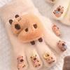 Cartoon Nail Gloves, Children's Warm and Antifreeze Full Finger Cots, Baby Thick Five Finger Girl Finger Cots