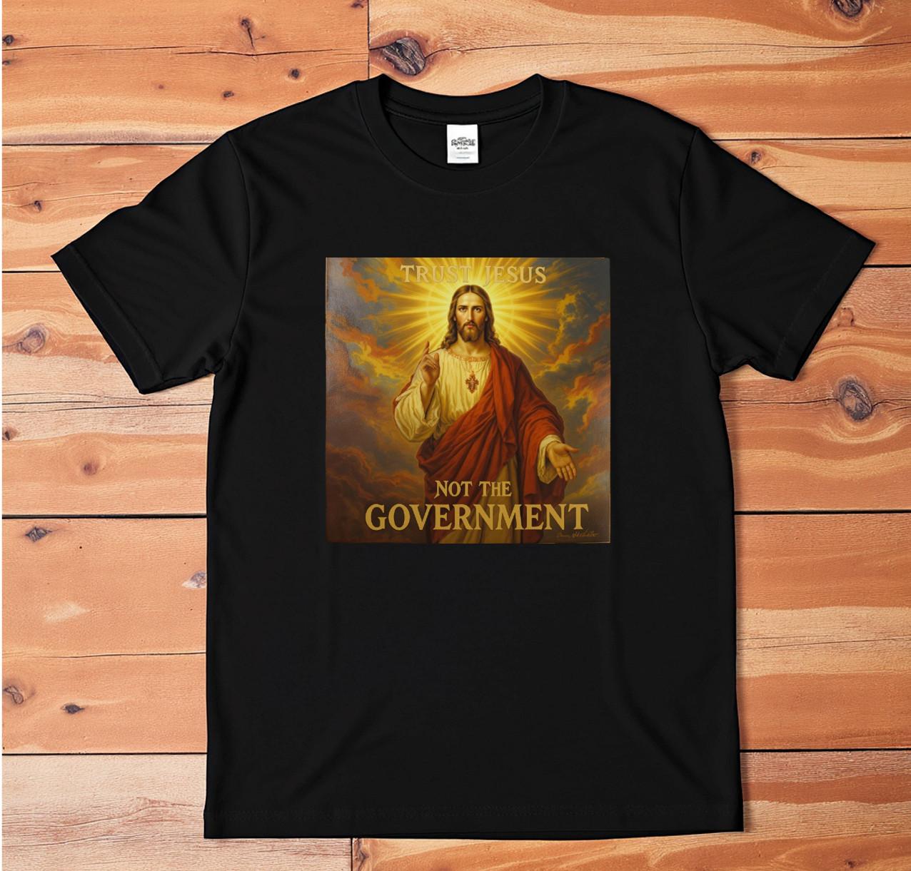 Trust Jesus Not The Government Graphic Tee Unisex Christian T-Shirt S