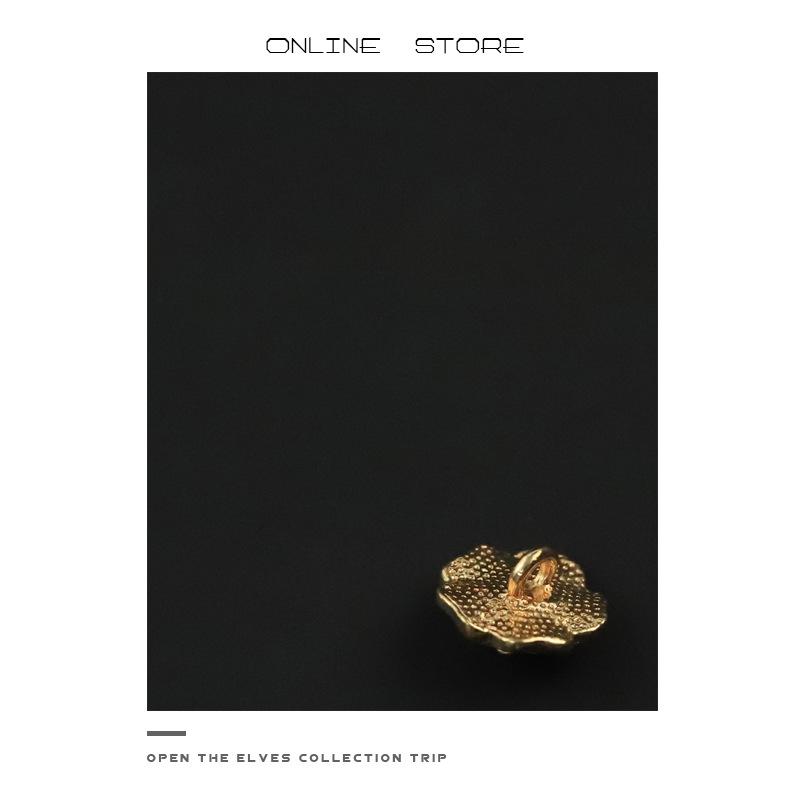 Camellia Style Colorful Metal Buttons for Blouse and Cardigan