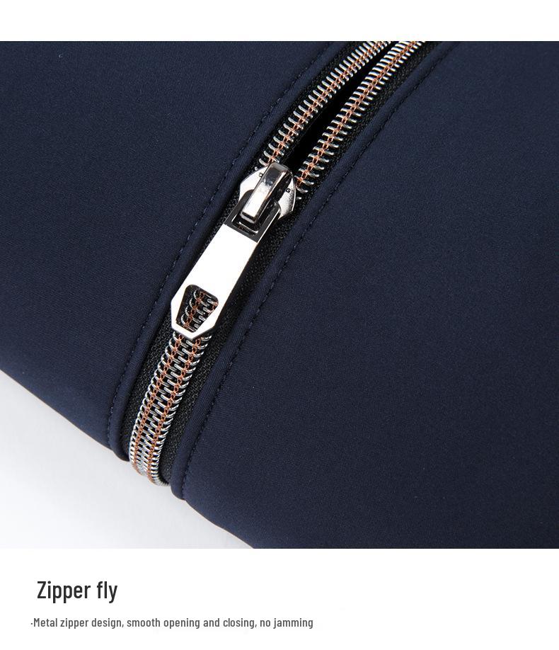 Men's Winter Cotton Jacket: Thickened, Stand Collar, Business Casual, Middle-Aged Dad's Outerwear.