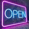 LED Neon Light USB 5V Transparent Acrylic 'Open' Sign for Shops and Businesses