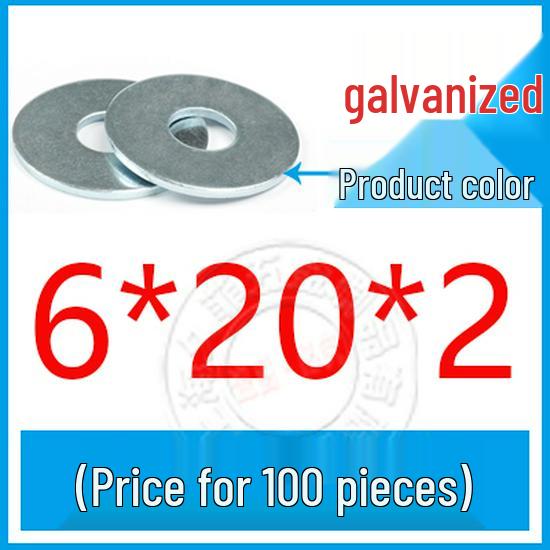 GB96-85 Carbon Steel Galvanized Thickened Oversized Flat Washer, Sizes M3-M20