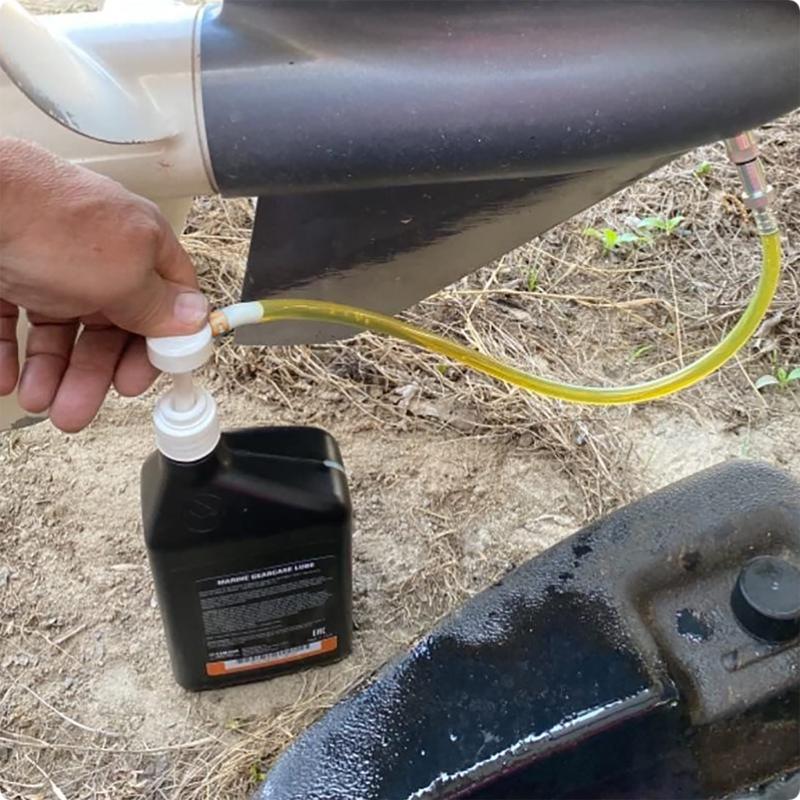 1 Lower Unit Gear Oil Pump Set Standard Quart Bottle Conveneint Hand Pump Marine Maintenance Tool For Marine Boat Outboard Motor