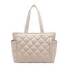 Large Capacity Rhombus Quilted Shoulder Bag Lightweight Tote Bag Minimalist Handbag  Casual Wear