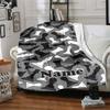 Custom Name Chess Theme Printed Blanket - Perfect for Couch, Bed, Travel & Outdoor Use | Machine Washable, Cozy & Durable.