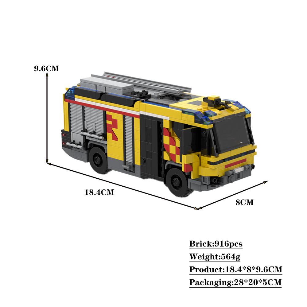 

Fire Truck Engine Transport Vehicle Building Blocks MOC City Car Turntable Ladder Traffic Model Toys for Kids Birthday Gifts PDF Manual