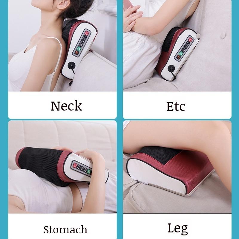 Electric Cervical Massage Pillow Instrument Body Heating Kneading Massage Neck Tui Na Neck Pillow
