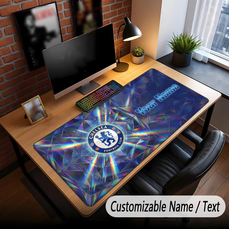 Large Mouse Pad Chelsea FC Print Custom Name Text Desk Mat for Office Gaming