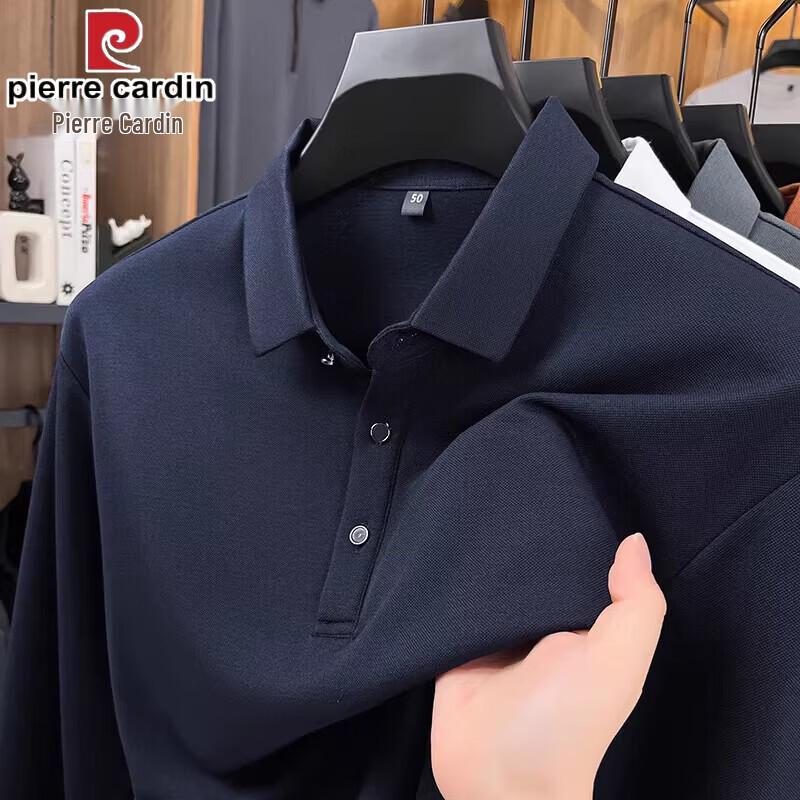 

Pierre Cardin Men s Mulberry Silk Blend Long-Sleeve Polo Shirt M