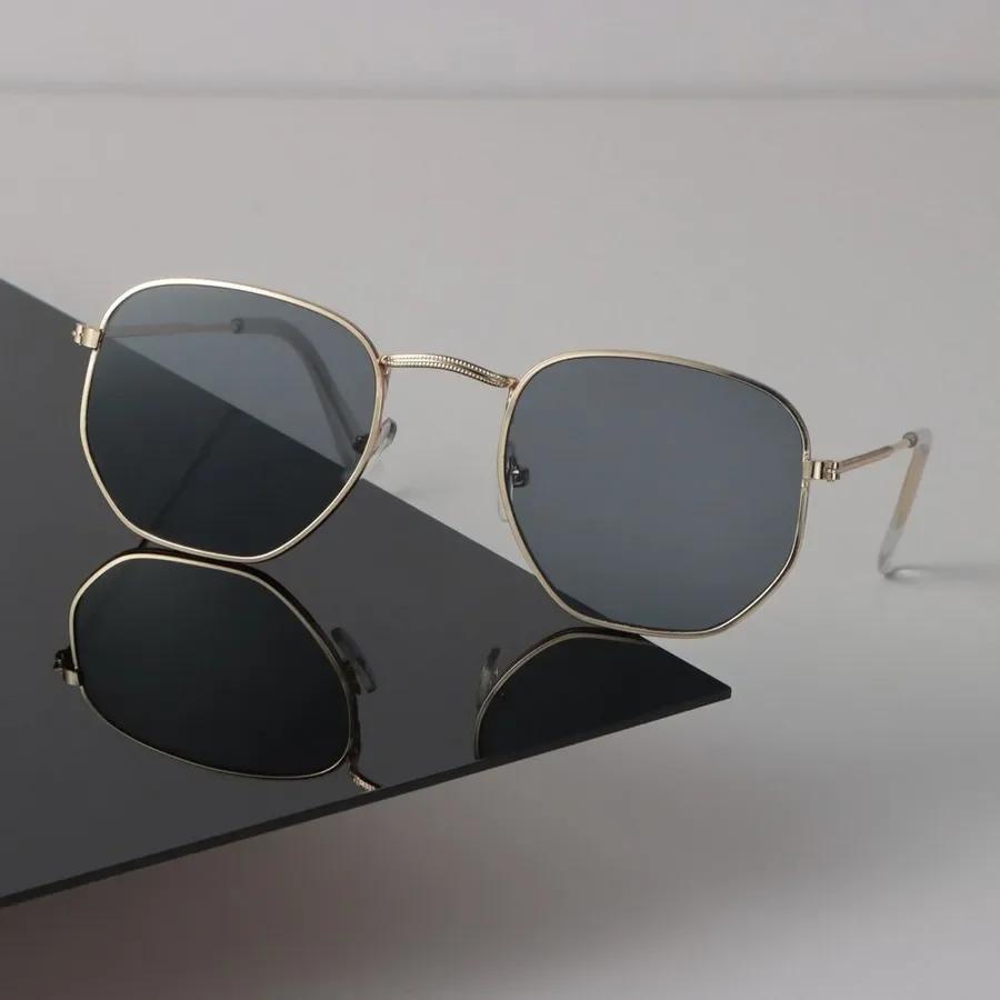 Designer Square Sunglasses Women Men Retro Black Sun Glasses Luxury Personality Eyewear Mirror Lens Sexy Brand