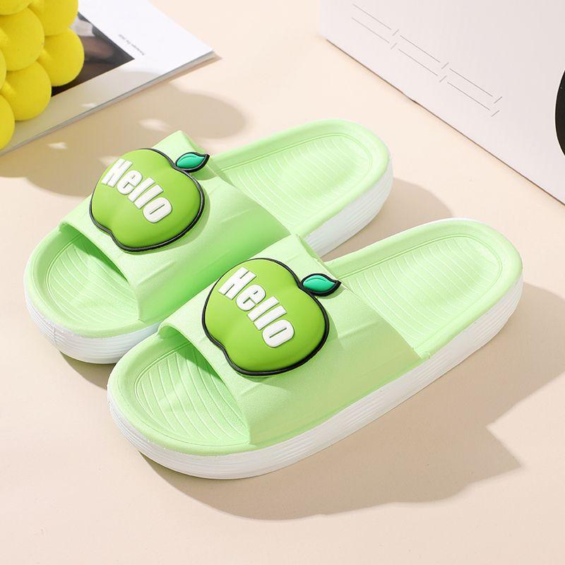 

Женские тапочки премиум-класса с фруктами, толстая подошва, противоскользящие, мультяшные, для ванной, высококачественные домашние сандалии для дома и улицы 36-41