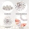 OLYCRAFT 50 Pieces Rhinestone Beads, Ball Beads, 14mm, Grade A, Resin Clay, for Jewelry, Pendants, DIY Crafts, Handmade, White, 1mm Hole