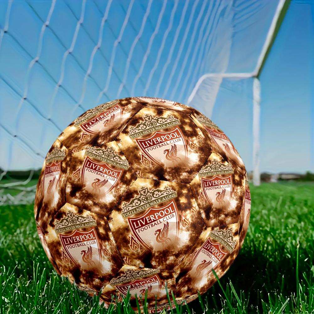 Liverpool Size 5 Soccer Ball Machine Sewn Indoor Outdoor Training and Matches Soccer Accessory Perfect Gift for Friends Family