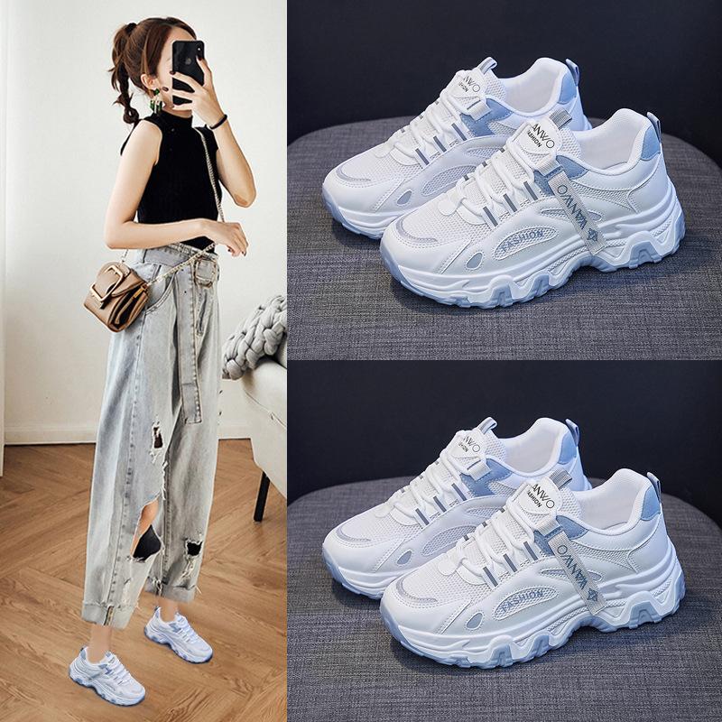 ins Korean version of dad women's shoes spring new student sports shoes women's tide heightening casual shoes Q7811