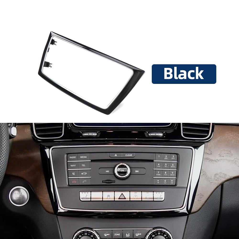 For Mercedes Benz W166 W292 Center Console Air Conditioning CD Panel Cover Trim Car Audio Decoration Frame 1666802317 чёрный