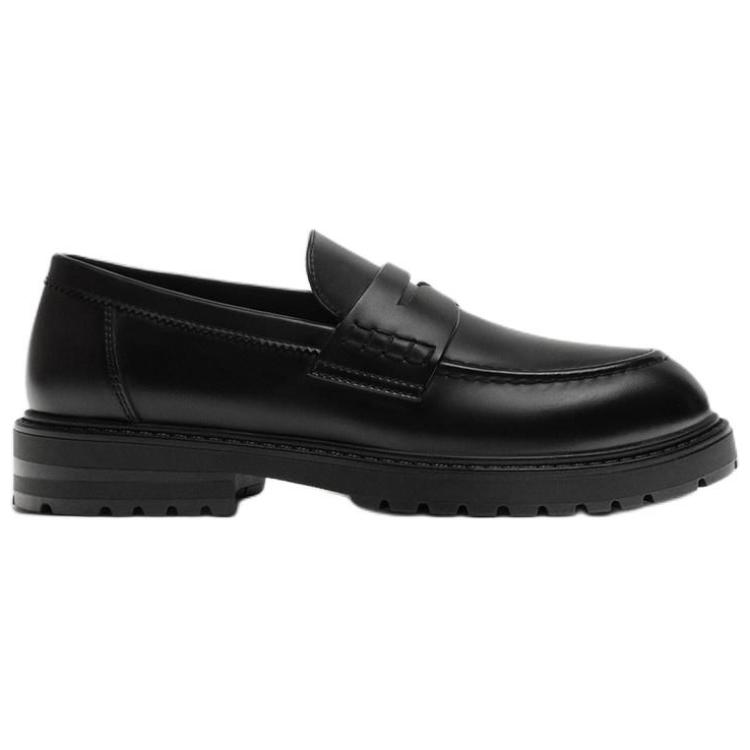 Zara Pu Slip-On Lightweight Business Round-Toe Casual Loafers Men Loafers Black 12611420800