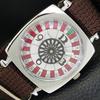 VINTAGE HAND-WINDING SWISS POKER FACE MENS REFURBISHED WHITE WATCH A700918-5 R205a-a700918