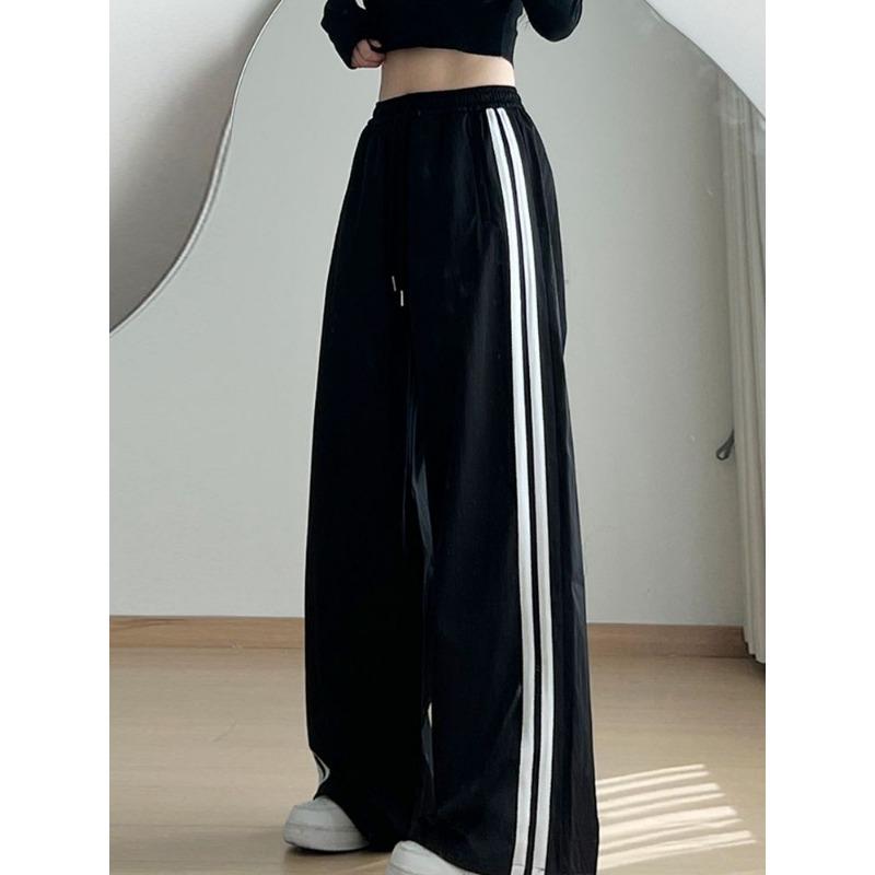 

Серые рабочие брюки для женщин на лето, новые свободные широкие брюки с высокой талией и ниспадающим нишевым дизайном 4XL