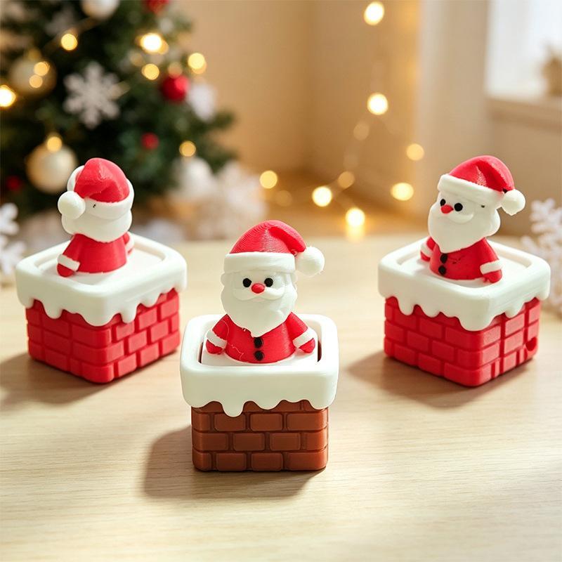 3D Printed Christmas Holiday Decoration Desktop Doll Cute And Fun Relax Toy Pressed Ornament Clicker