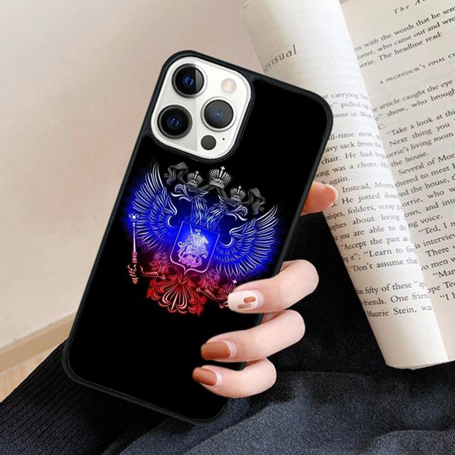 Russia Flag Coat Of Arms Phone Case Cover For iPhone 17 Air 16 15 14 plus 12 13 pro max coque Shell Fundas
