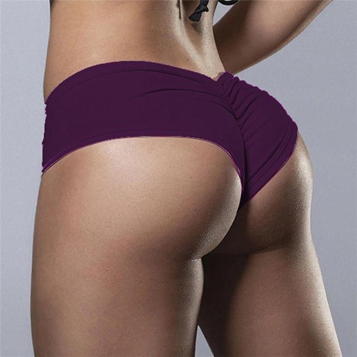 

Womens Sexy Solid Color High Waisted Booty Shorts Butt Lifting Figure Enhancing Summer Shorts XXL фіолетовий