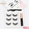 Abestyou Handmade Highest Quality Faux Mink Magnetic Eyelashes with 5 Magnets Light & Strong Magnetic Reusable