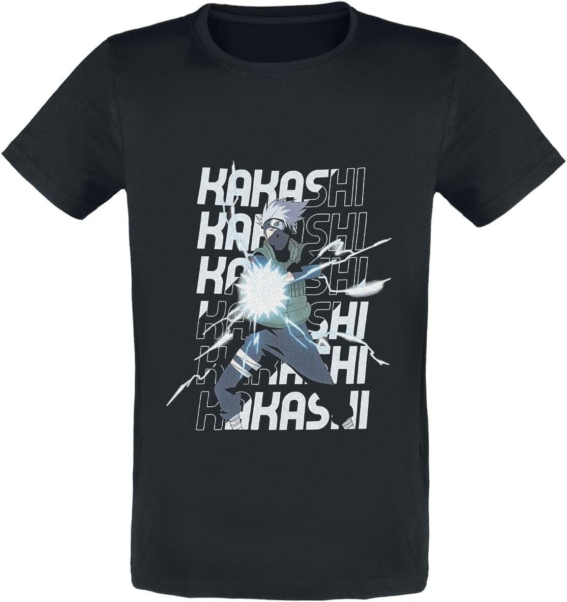 Мужская/мальчиковая футболка с коротким рукавом Naruto Shippuden S чёрный