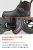 Daytona Motorcycle Riding Thick Genuine with Shift Pad and Cushion Side Size HBS-008+ Men's Boots, Sole, Leather, Built-in Pad, Gore, Black, 25.5cm
