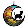 Pet Memorial Sun Catcher Dog Cat Suncatcher Pet Memorial Keepsake Stained Glass Style Hanging Decoration for Loss of Dog Sympathy Gift