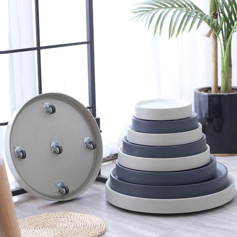 Plateau de pot de fleurs épaissi avec roues Rangement Étagère Décoration d'intérieur Support de pot de fleurs Salle d'exposition