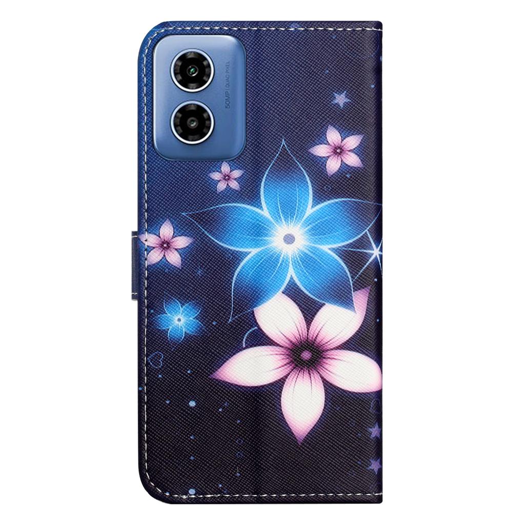 Etui na telefon komórkowy Motorola Moto E14 4G/G04 4G/G04s 4G/G24 4G skórzane wzór 3D magnetyczne klapka skorupa telefonu