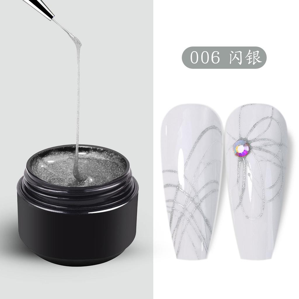 Wire Glue Nail Art Elastic Drawing Nail Polish Spider Glue Creative Painting Phototherapy Flower Glue DIY
