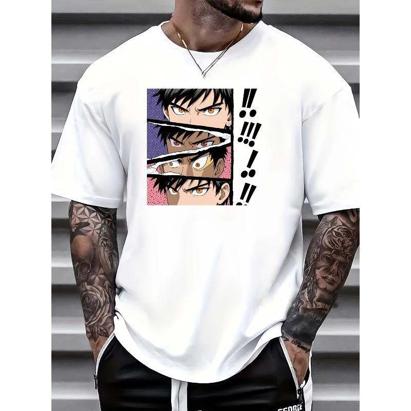 

Cool Anime Graphic Men S T-Shirt - Perfect Gift for Family And Friends, Great for Summer Parties And Workouts, Trendy for All Occasions 4XL білий