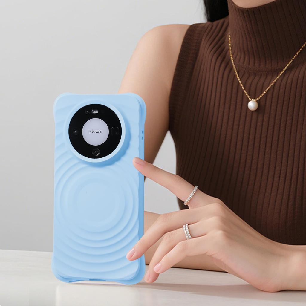 Huawei Mate80 Pro Liquid Silicone Magnetic Wave Drop-Proof Case
