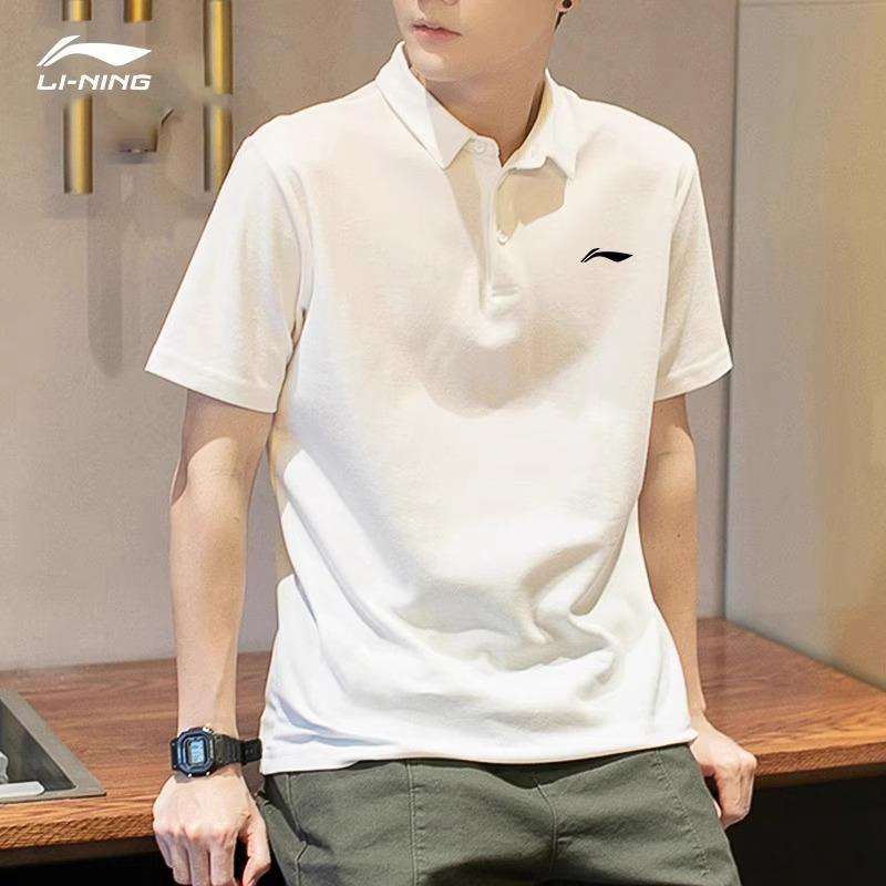 Li-Ning Comfortable Loose Breathable Lightweight Short Sleeve Simple Design Fashionable Fitness Running Shorts Leisure Sports Suit YPLV049-1+AKSV291-1