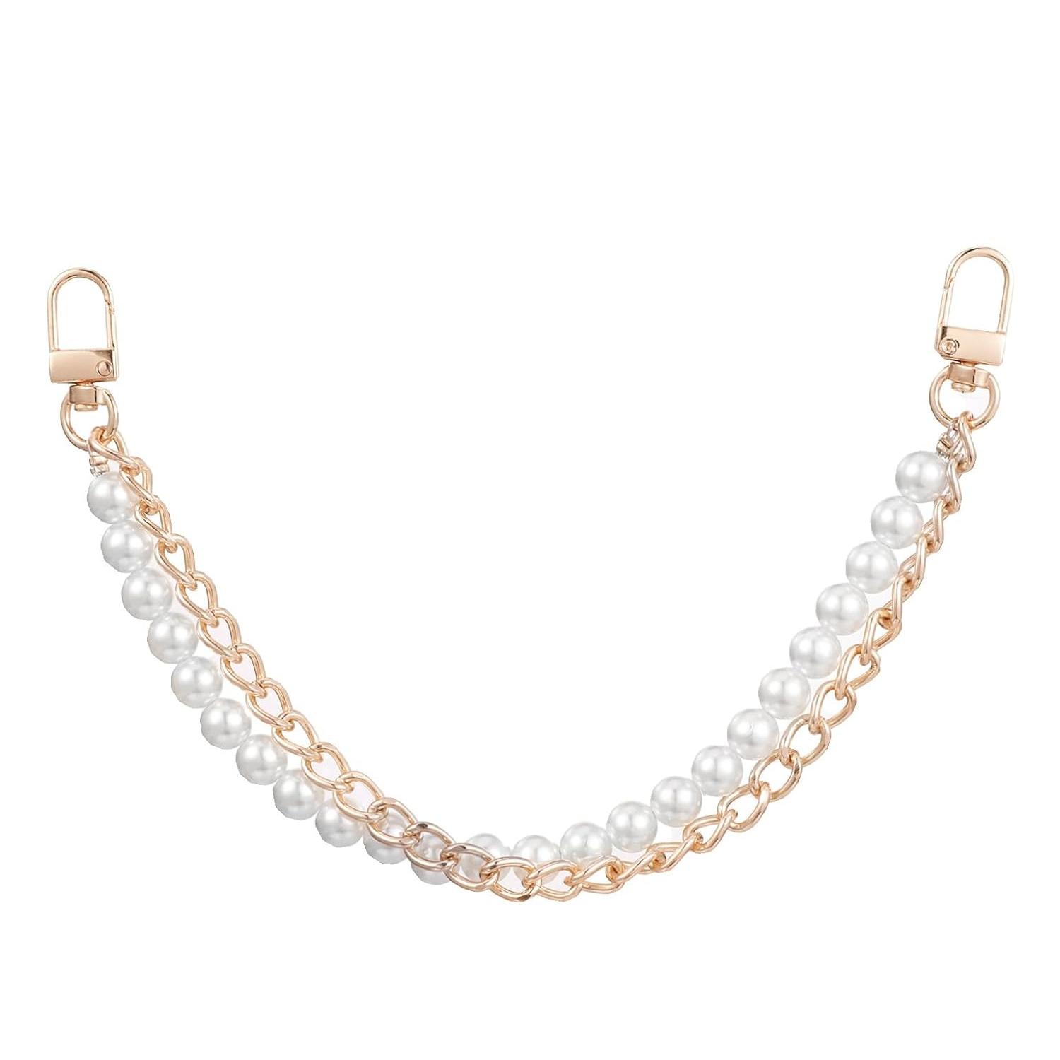 

Ремешок-цепочка для кошелька, двойной, для женщин, Удлинитель ремешка для кошелька, Короткая ручка, Сменные шармы, Аксессуары для кошельков, сумок золотой